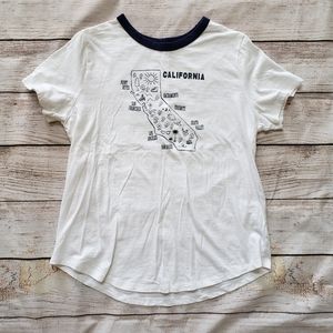 Old Navy California State Blue Hem Tee L